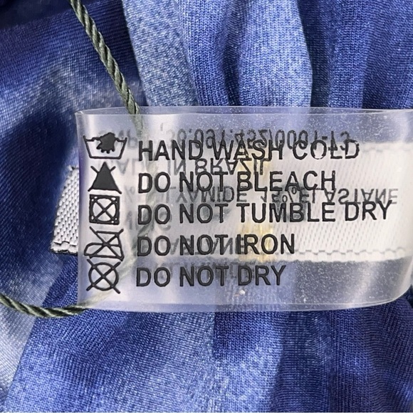 New Small Despi Blue Swim Bottom NWT Abstract Gem Silver Accent Boho Bohemian - Picture 9 of 11